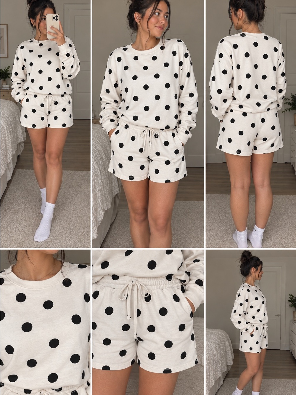 Zenana Polka Dot Matching Set